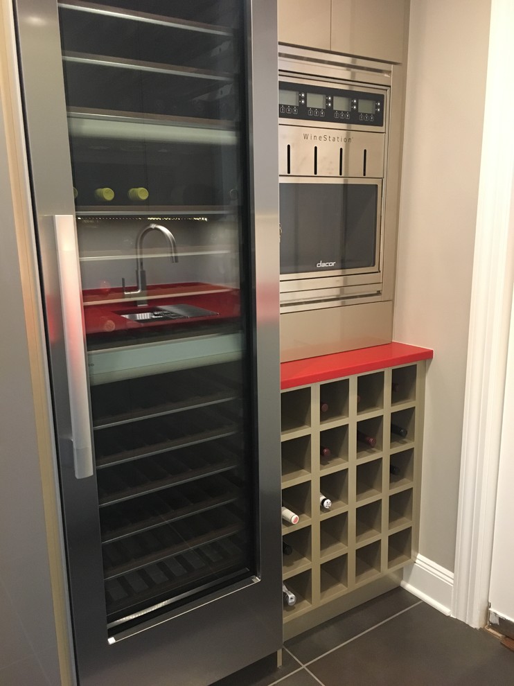 Wine Dispenser And Wine Refrigerator Modern Kitchen New York By Monk S Home Improvements Houzz