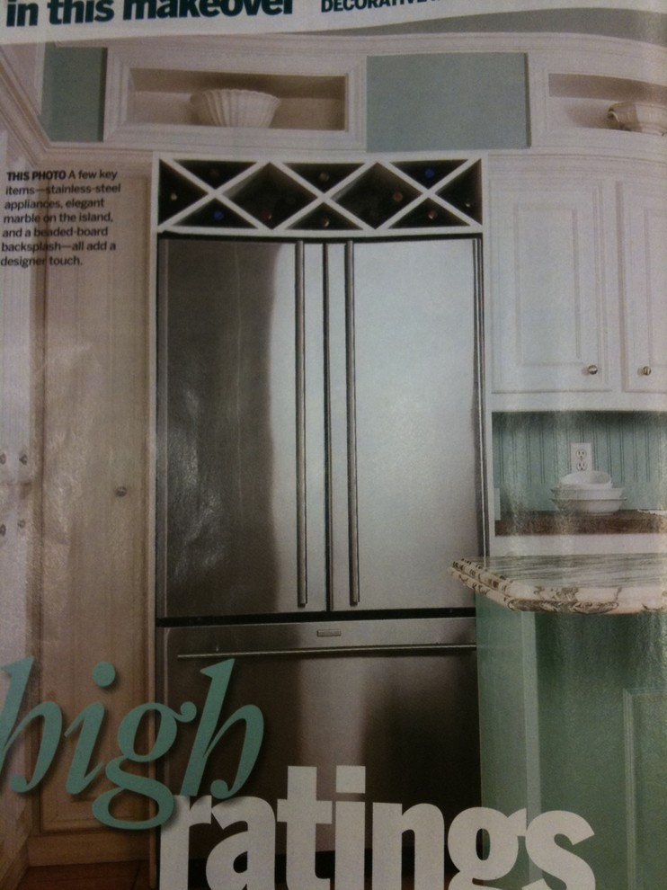 Wine Rack Above Fridge Kitchen Other Houzz