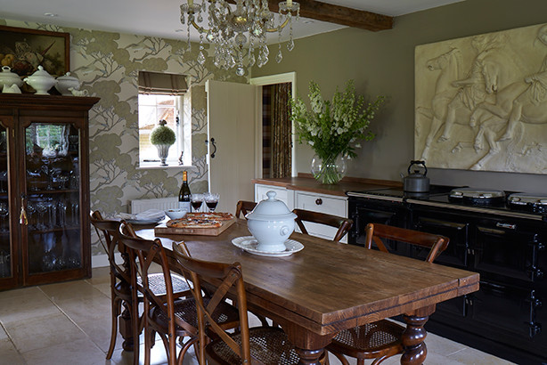 Inspiration for a country dining room in Hampshire.