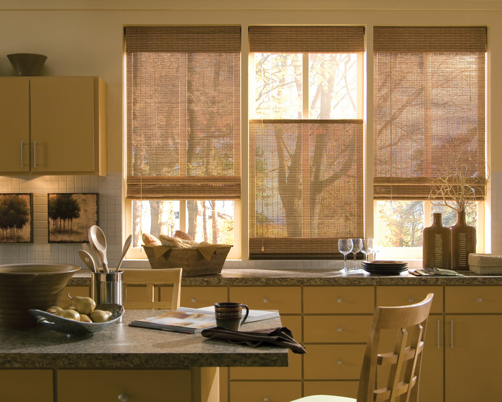Woven Wood Shades Transitional Kitchen Detroit by ADVANTAGE
