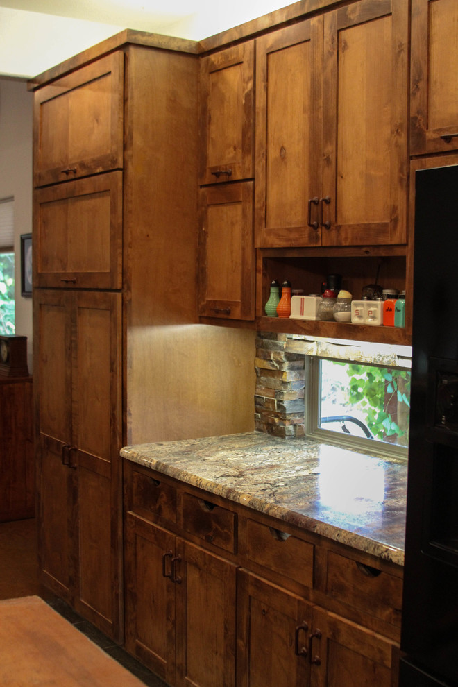 Photo of a rustic kitchen in Dallas.