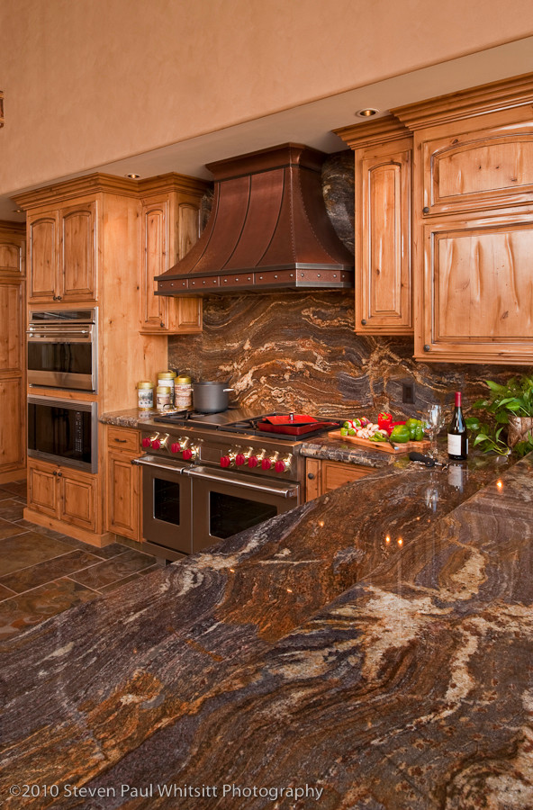 Inspiration for a rustic kitchen in Raleigh.