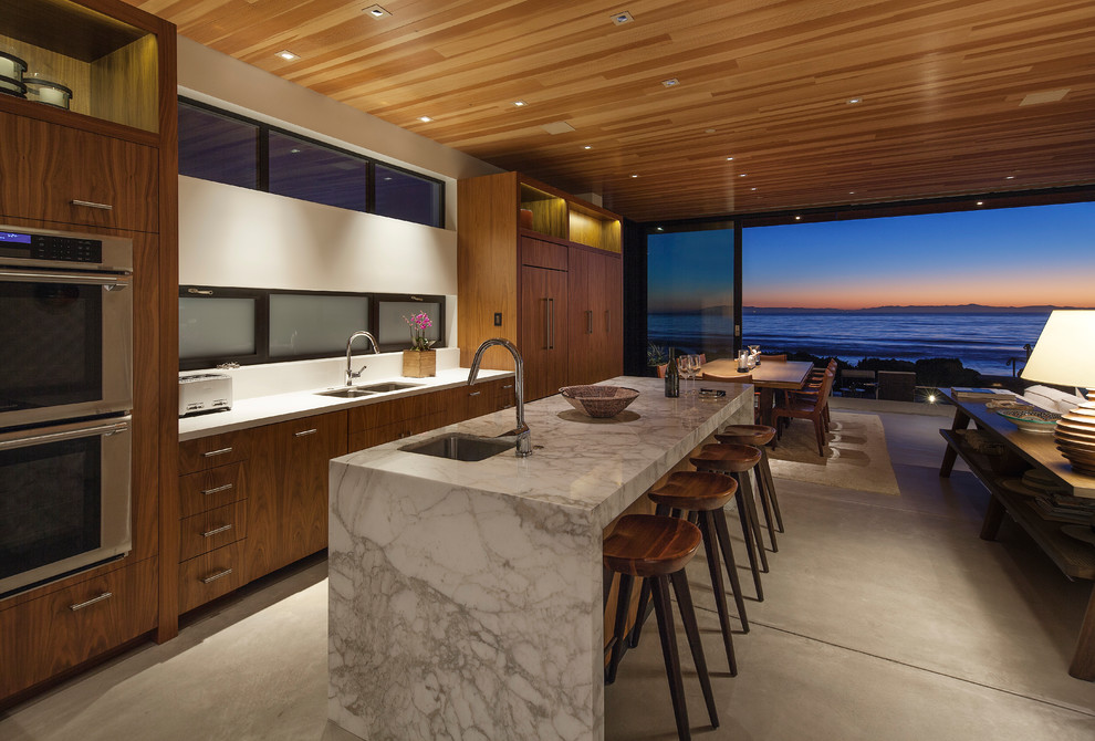 Zen Beach House Contemporary Kitchen Los Angeles by Allen