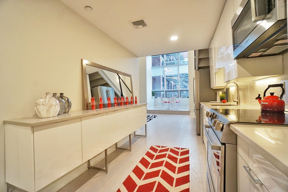 Zephyr Lofts Before and After Modern Kitchen by Dalia Tole Houzz