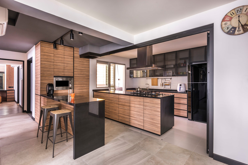 This is an example of a modern kitchen in Singapore.