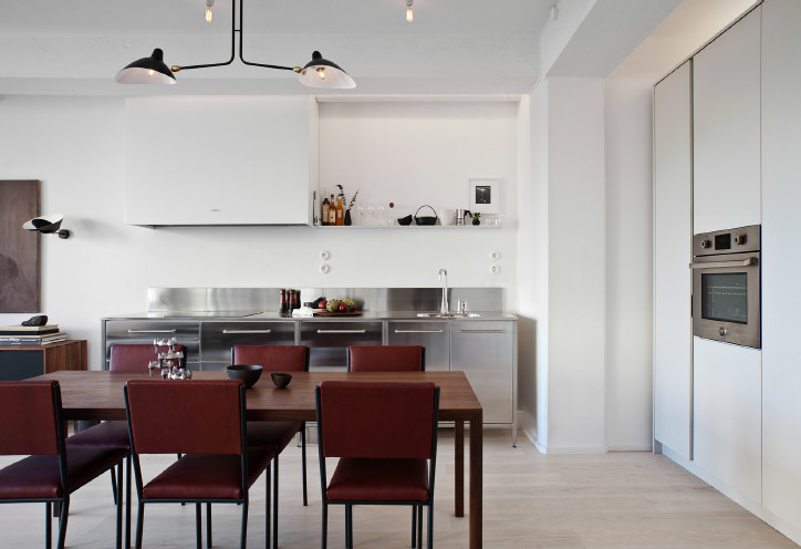 Inspiration for an industrial kitchen remodel in Stockholm