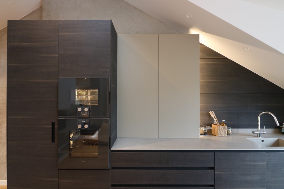 Close Up Rovere Carbone And Calce Modern Kitchen Stockholm By Modulnova By Moods Houzz