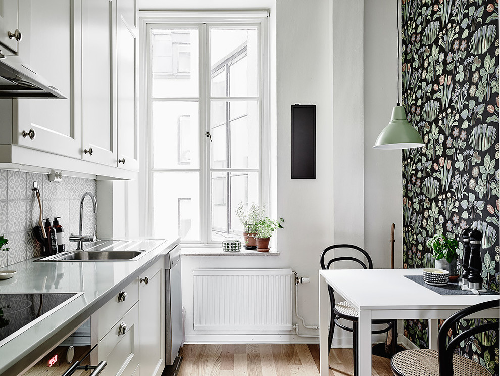 Photo of a scandinavian kitchen in Gothenburg.