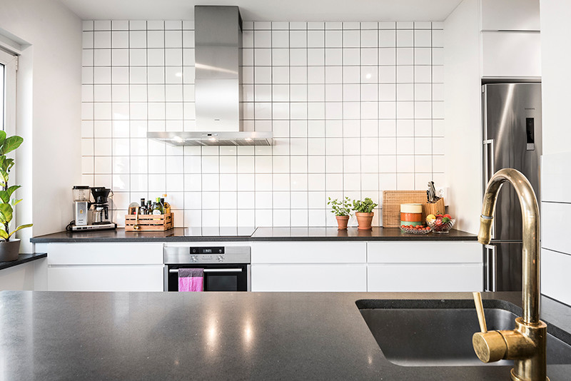 This is an example of a scandi kitchen in Malmo.