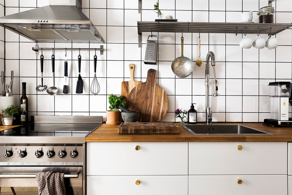 Идея дизайна: кухня в скандинавском стиле