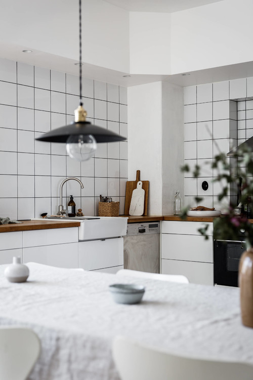 壁付けキッチンでldkを広く使う L型キッチンのメリット Houzz ハウズ 壁付けキッチンでldkを広く使う L型キッチンのメリット Houzz ハウズ