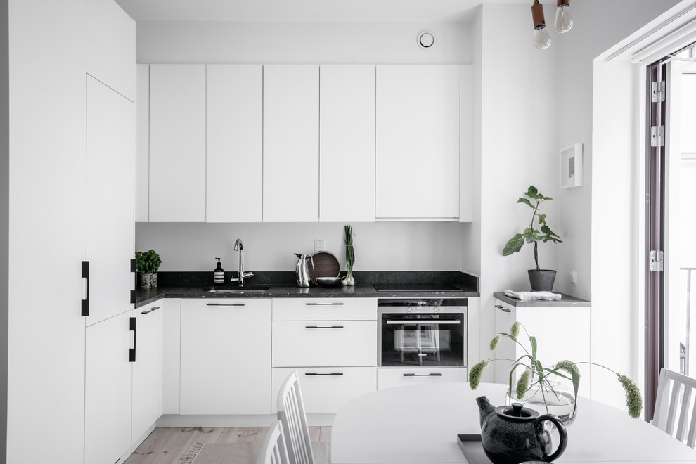 Photo of a scandi kitchen in Gothenburg.