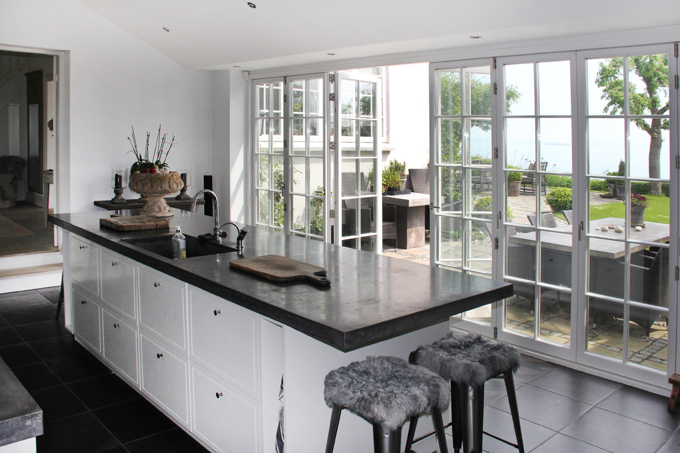 This is an example of a scandi kitchen in Copenhagen.