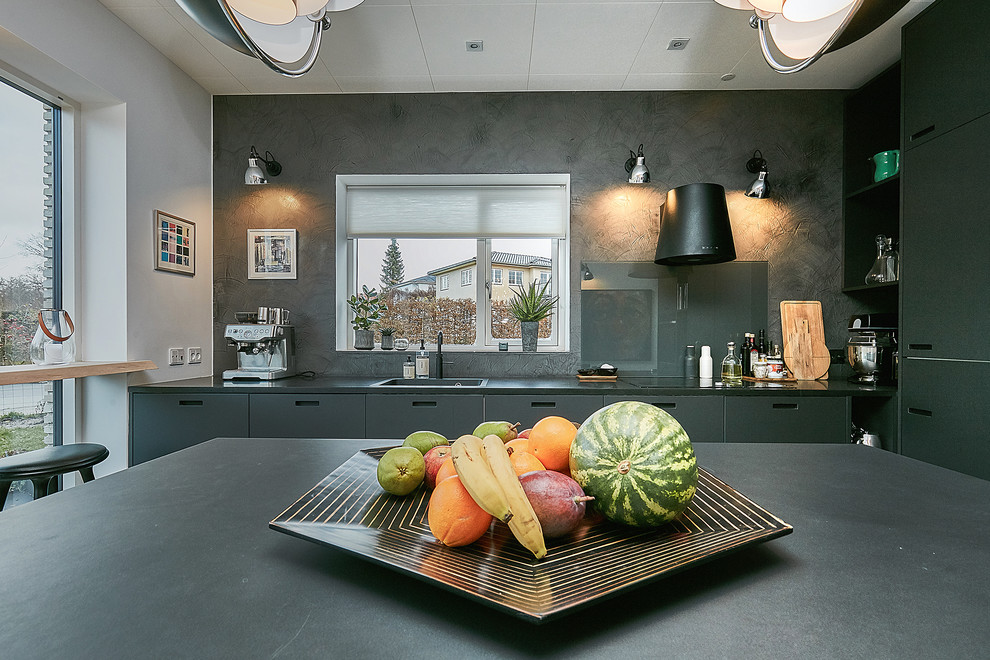 Trendy kitchen photo in Copenhagen