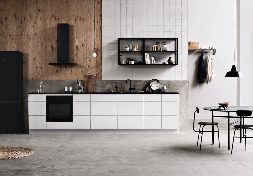Urban kitchen photo in Copenhagen