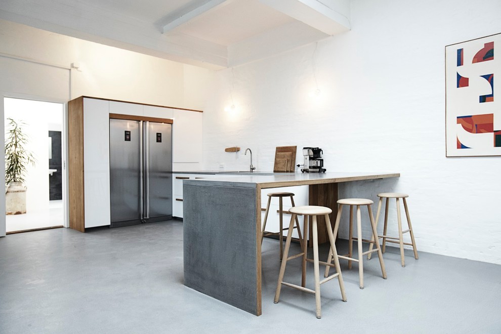 This is an example of an industrial kitchen in Copenhagen.