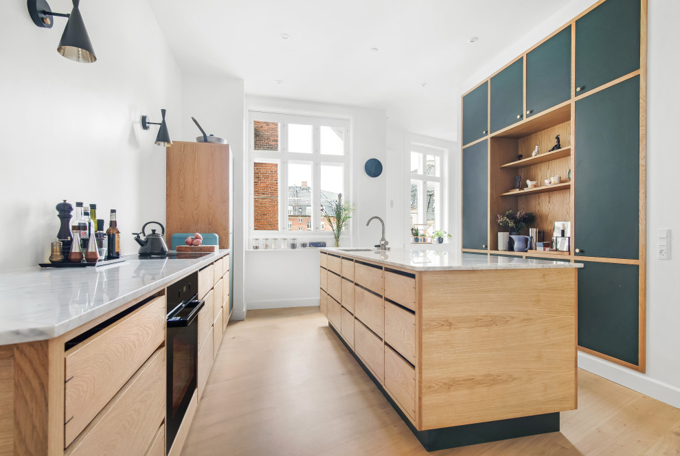 Photo of a scandi kitchen in Copenhagen.