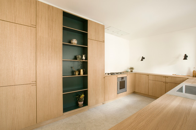 Carpenter kitchen by Nicolaj Bo wall lamps by Arne Jacobsen