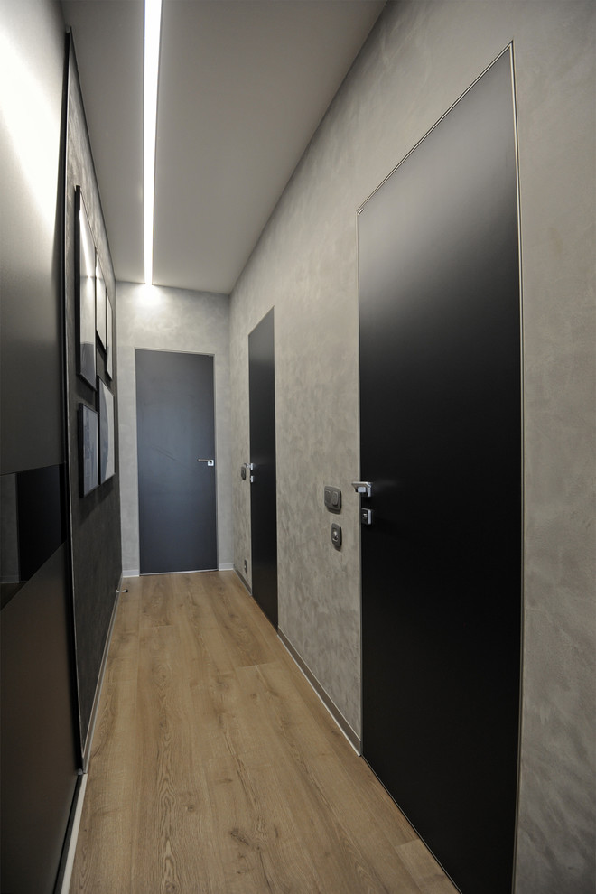 Идея дизайна: узкий коридор в стиле лофт