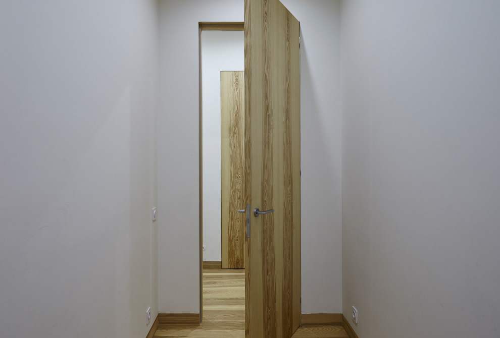 Пример оригинального дизайна: коридор среднего размера в скандинавском стиле