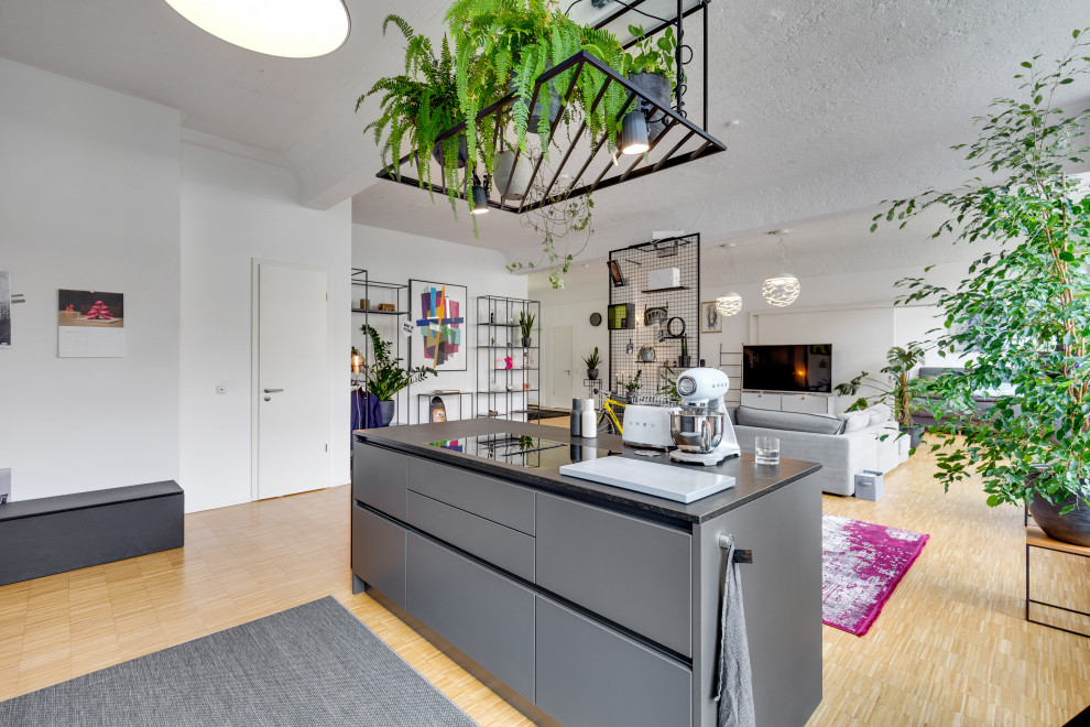 This is an example of an eclectic kitchen in Frankfurt.