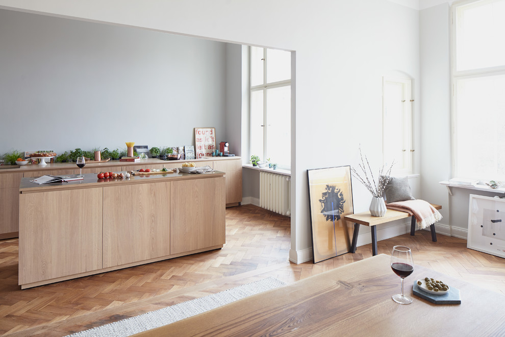 This is an example of a scandinavian kitchen in Berlin.