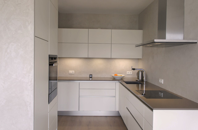 Küche Mattlack Weiss / Grifflos - Modern - Küche - Sonstige - von  architektenküchen bielefeld | Houzz