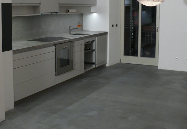 Küchenarbeitsplatten, Rückwand und Küchenboden in Hamburg - Industrial