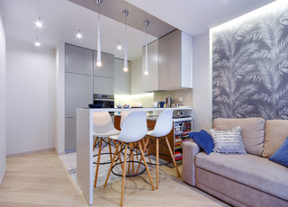 Дизайн кухни 12 кв. метров с диваном: идеи, фото и рекомендации