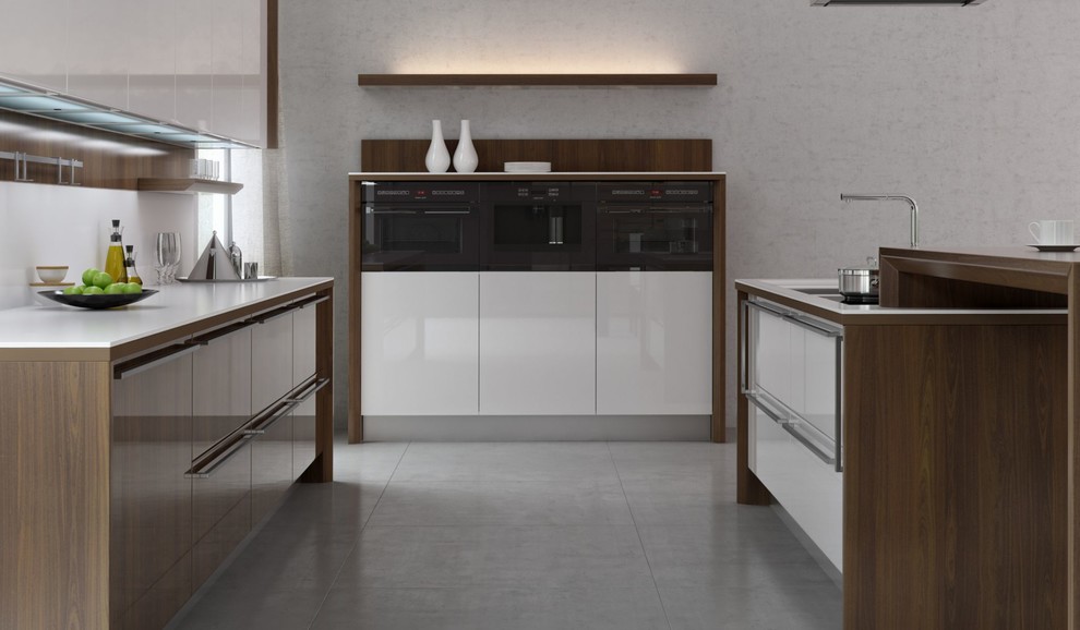 Photo of a contemporary kitchen in Novosibirsk.