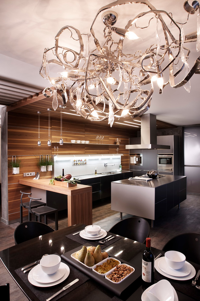 Photo of a contemporary kitchen in Yekaterinburg.