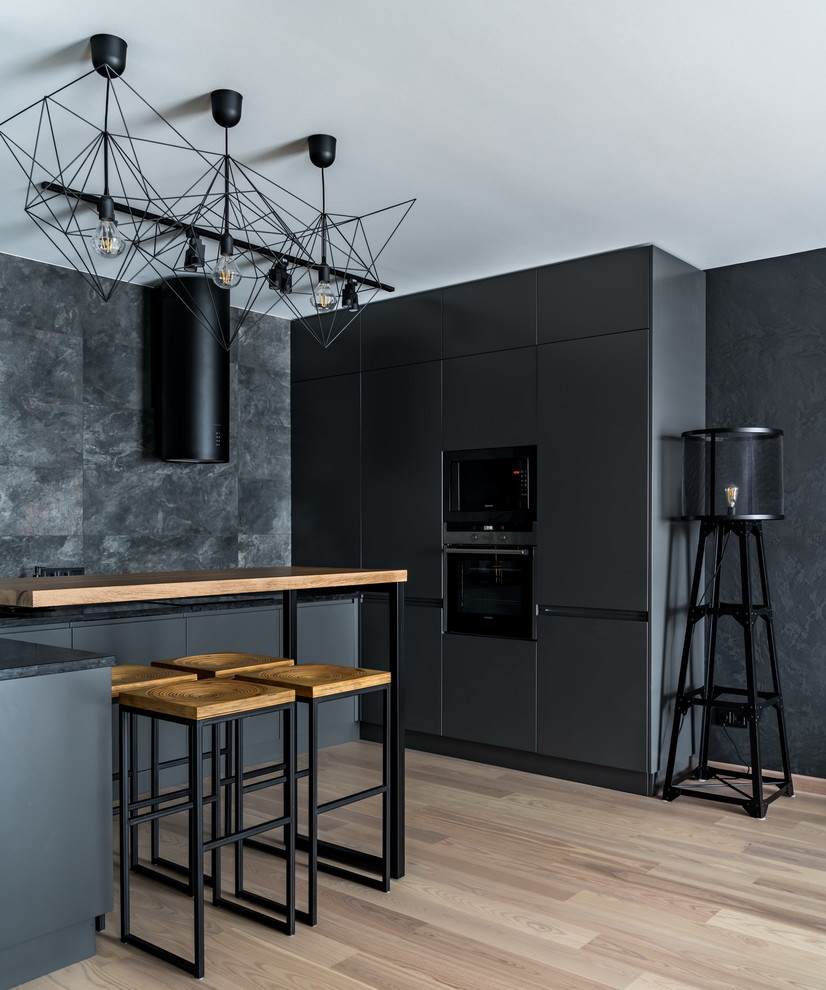 This is an example of a contemporary kitchen in Moscow.