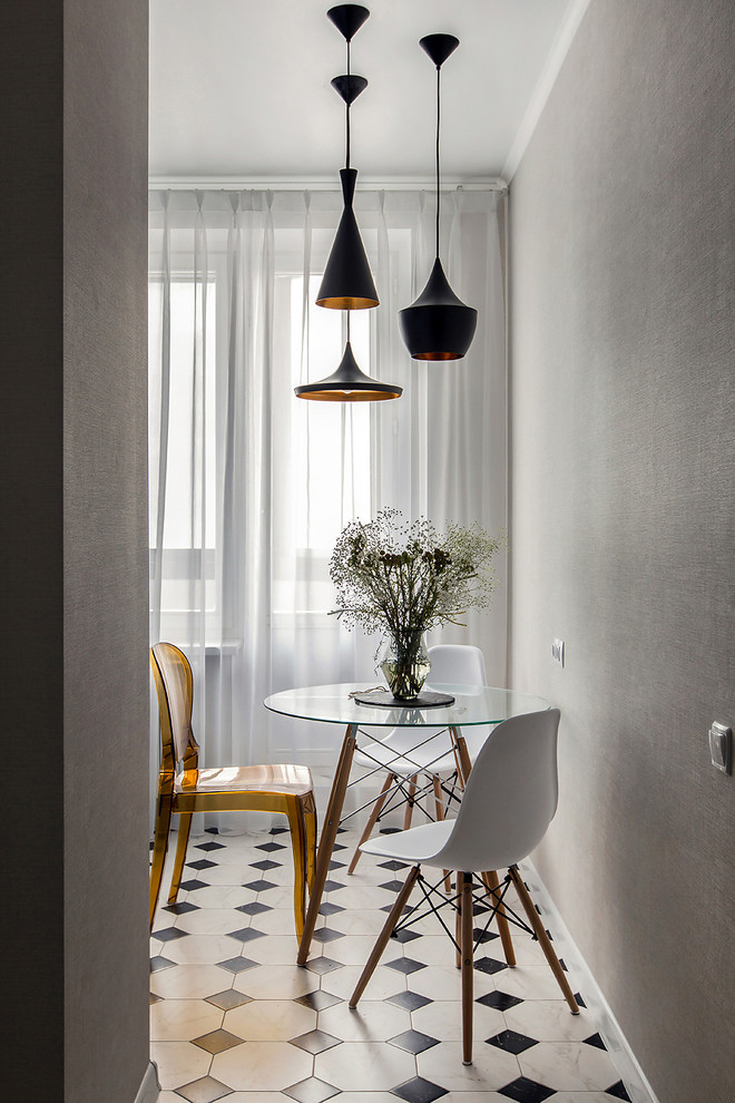 Inspiration for a scandinavian kitchen remodel in Moscow
