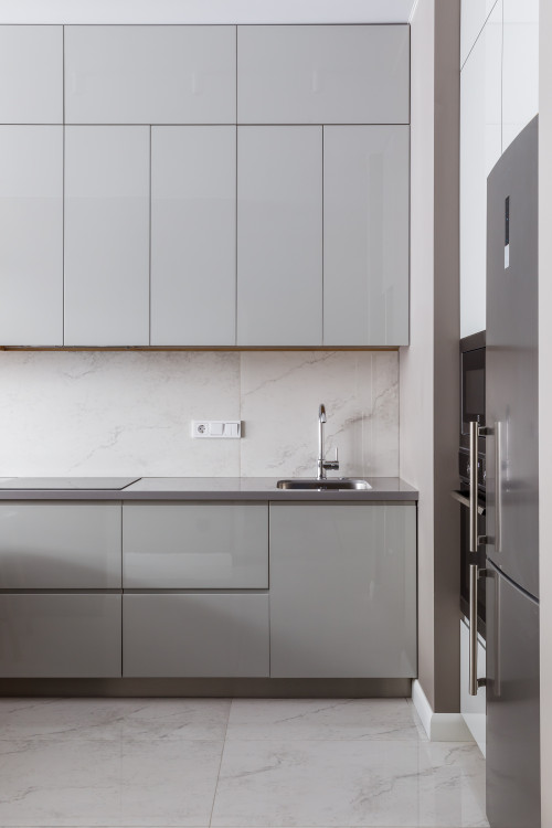 Gray Cabinets with White Backsplash Elegance of the Timeless ...