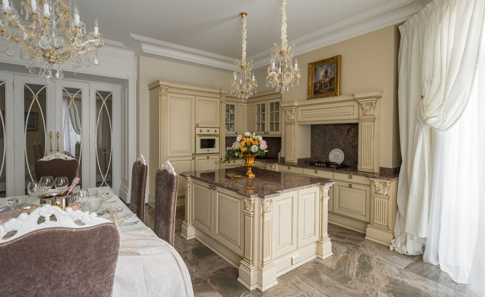 Classic kitchen in Moscow.