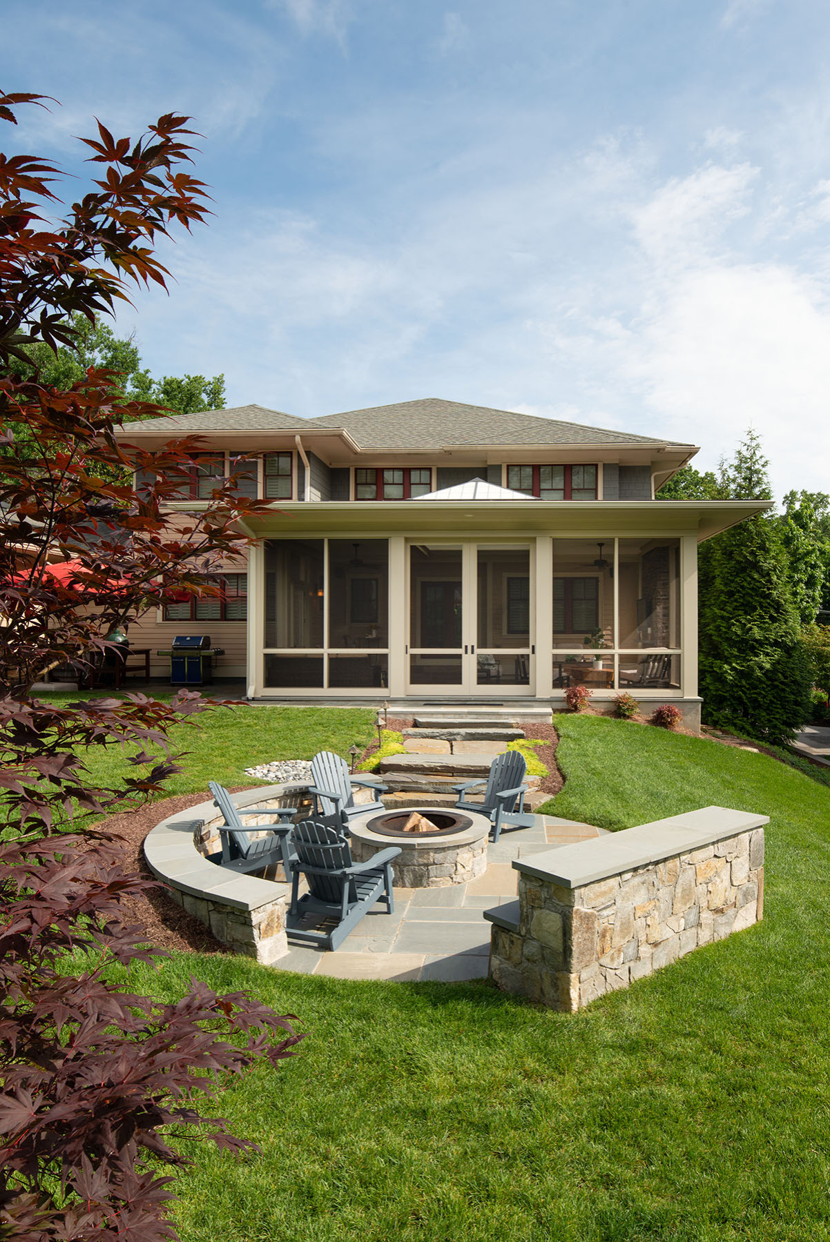 three seasons outdoor living and landscaping on 75 Beautiful Landscaping With A Fireplace Pictures Ideas May 2021 Houzz