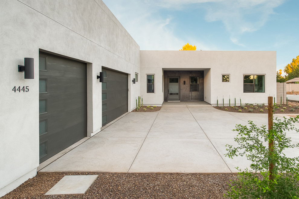 Design ideas for a contemporary driveway full sun garden for autumn in Phoenix.