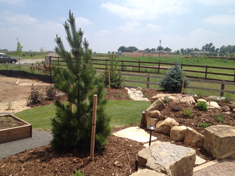 A Colorado Themed Family Outdoor Living Space Rustic Landscape