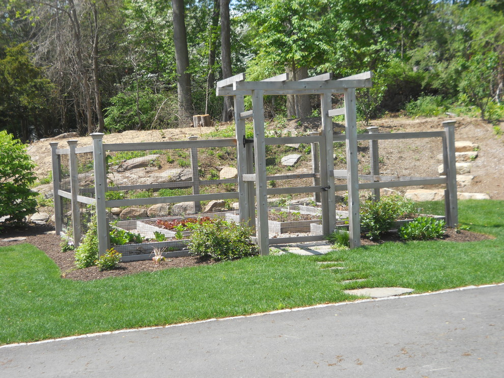 This is an example of a traditional vegetable garden landscape in New York.