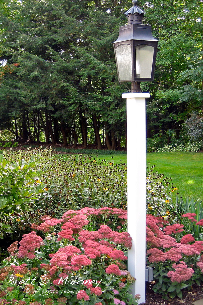 Foto di un giardino xeriscape tradizionale esposto in pieno sole di medie dimensioni e dietro casa in estate con un ingresso o sentiero
