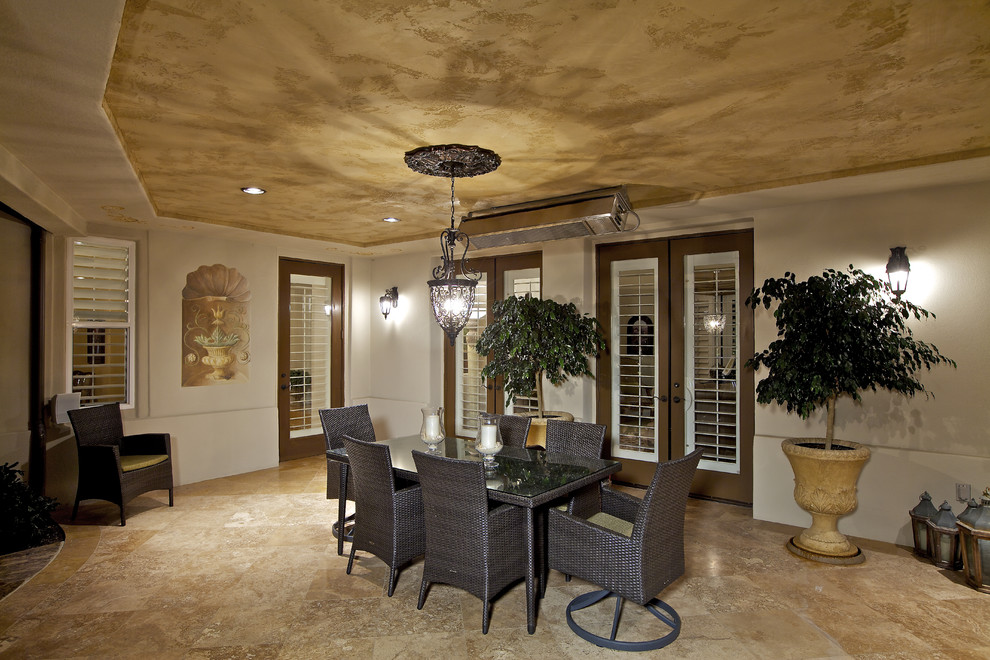 Inspiration for a mediterranean dining room remodel in San Diego