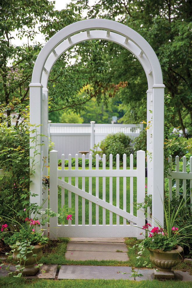 ActiveYards Vinyl Fence Arbor and Gate Traditional Landscape