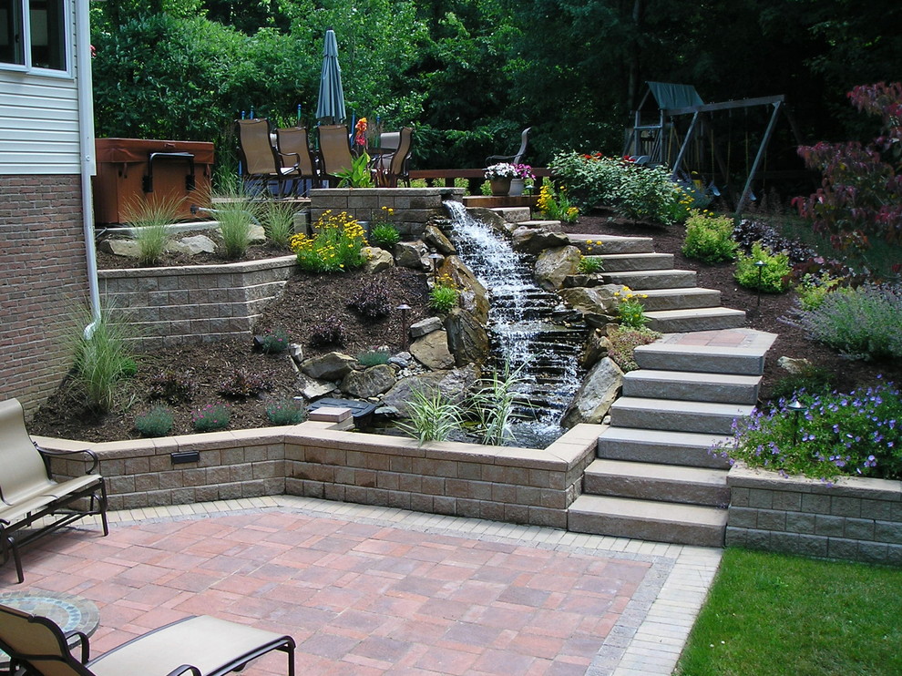 Design ideas for a medium sized classic back garden in Cleveland.