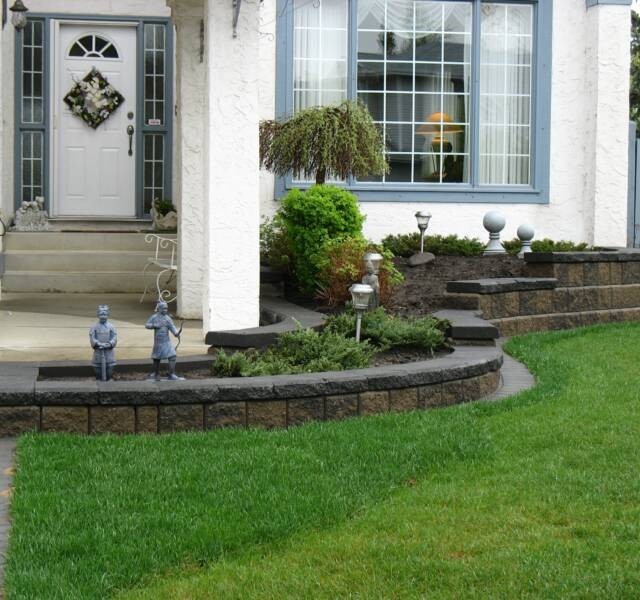 Allan Block Retaining Wall Riverbend, Edmonton Traditional Garden