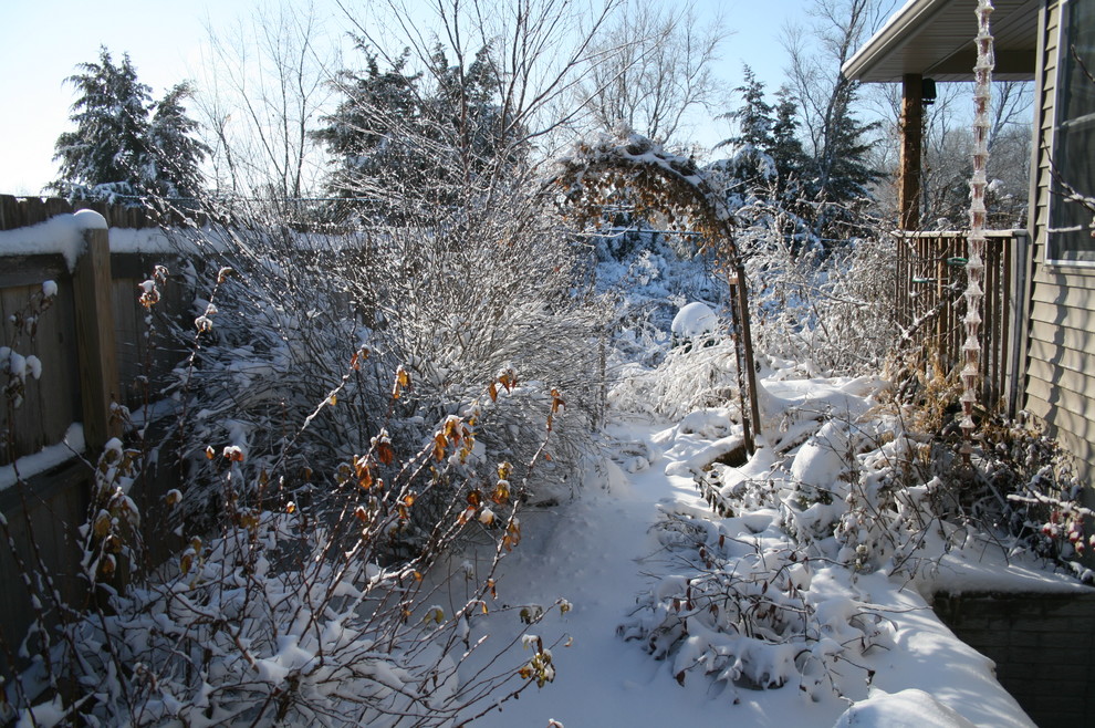 Klassischer Garten im Winter in Omaha