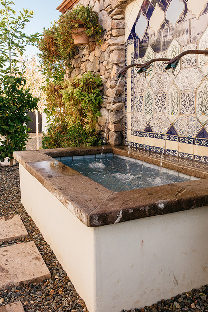 Arcadia Spanish Colonial Fountain Detail Traditional Garden