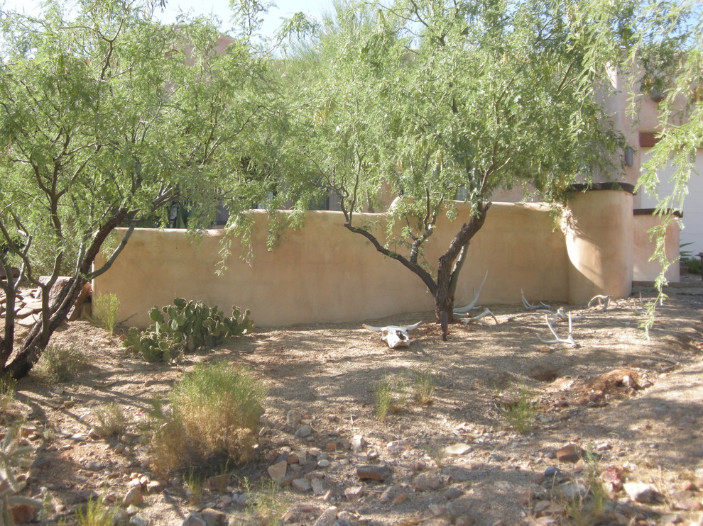 Mittelgroßer, Halbschattiger Mediterraner Garten mit Pflastersteinen in Phoenix