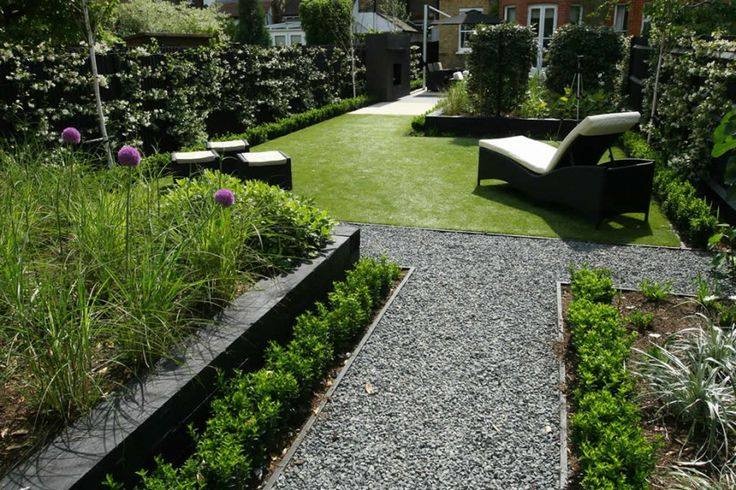 Esempio di un giardino formale minimalista esposto a mezz'ombra di medie dimensioni e dietro casa con ghiaia