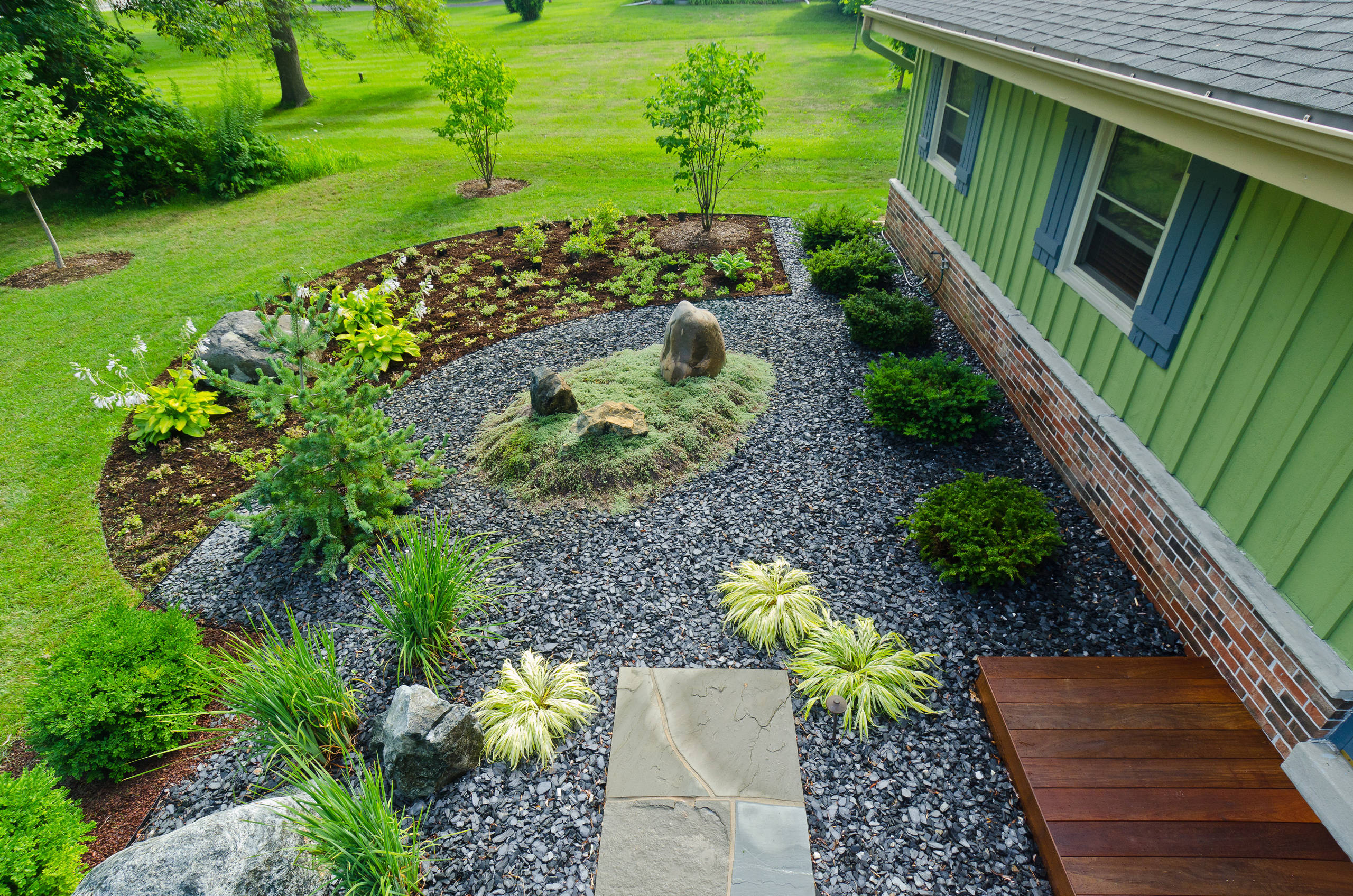 Asian Inspired Front Garden - Cedarburg - Asian - Landscape - Milwaukee -  by Ginkgo Leaf Studio | Houzz