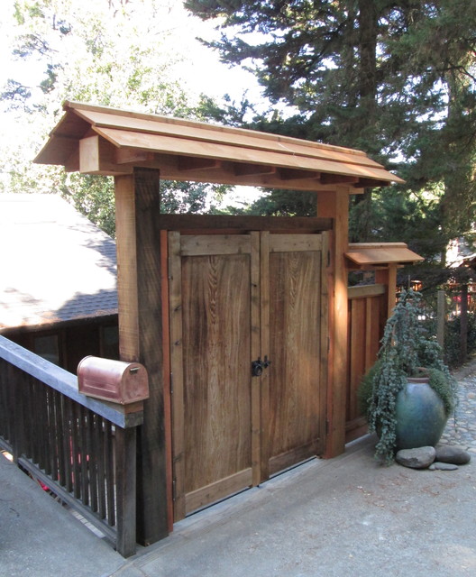 Asian Style Entry Gate And Fence Oakland Ca Garden San Francisco By Wolfe Inc Houzz Uk - Japanese Garden Entry Gates